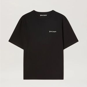 Black / White Palm Angels embroidered logo slim t-shirt